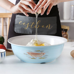 揉面盆和面盆陶瓷大号发面盆活面盆瓷盆大盆厨房汤面碗洗菜盆直径