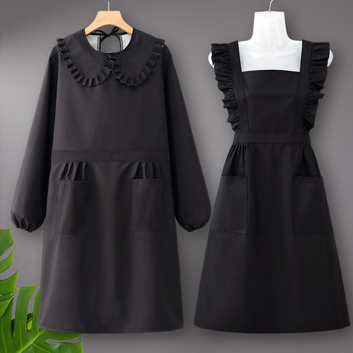 防水防油长袖罩衣工作服女