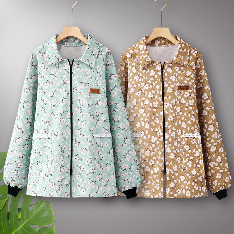 长袖纯棉罩衣时尚围裙工作服女