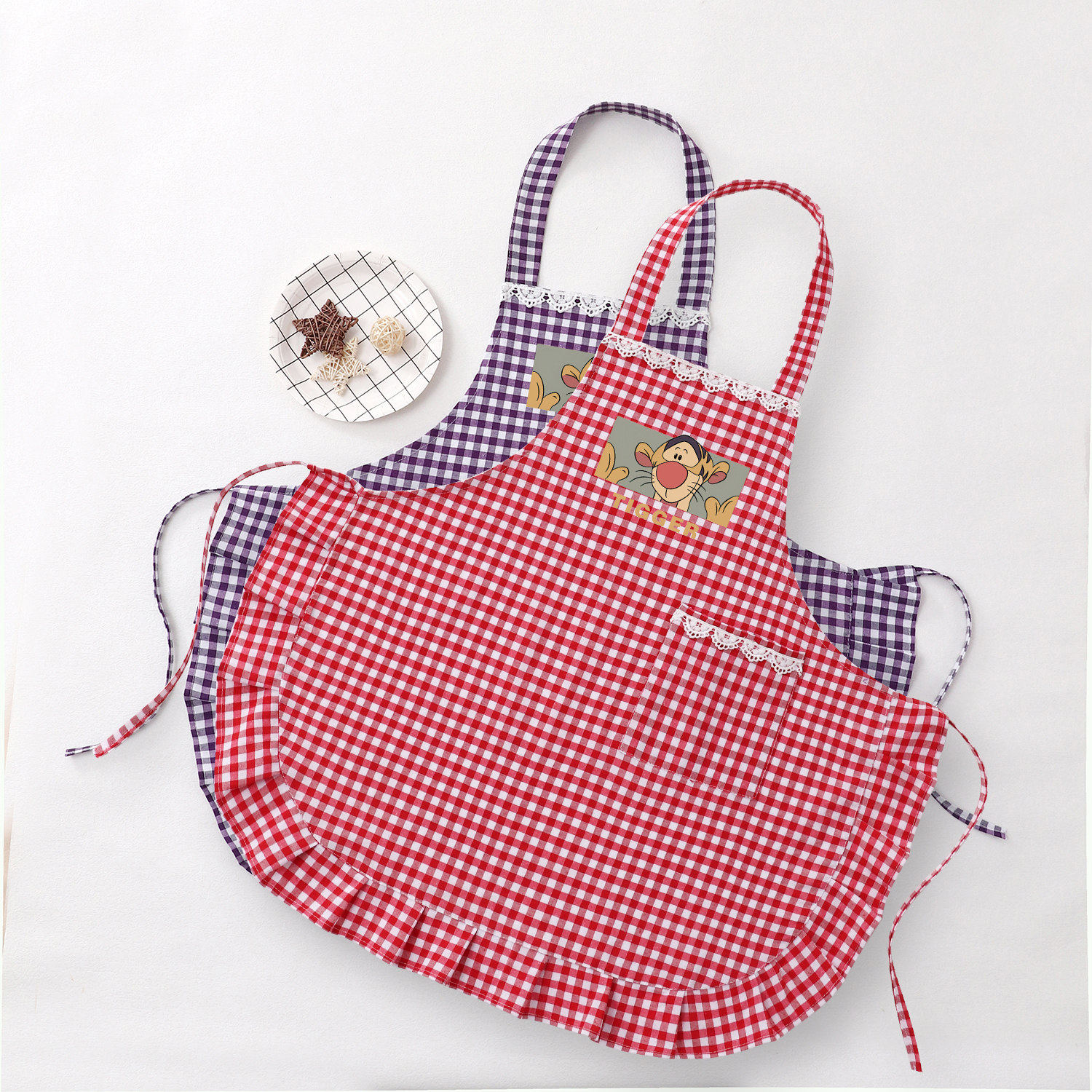 短款围裙厨房家用2026新款超市纯棉工作服女炒菜做饭餐饮上班专用,家庭/个人清洁工具,围裙,淘宝优惠券,粉丝福利购,淘宝优惠卷