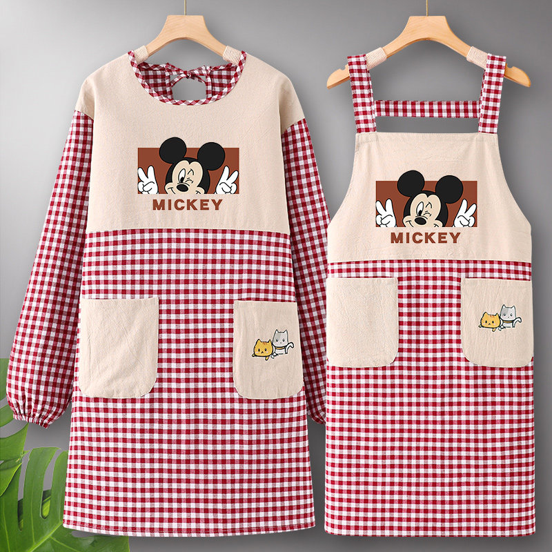 厨房罩衣女新款透气长袖围裙纯棉上班工作服防污护衣帆布可爱家用,家庭/个人清洁工具,围裙,淘宝优惠券,粉丝福利购,淘宝优惠卷