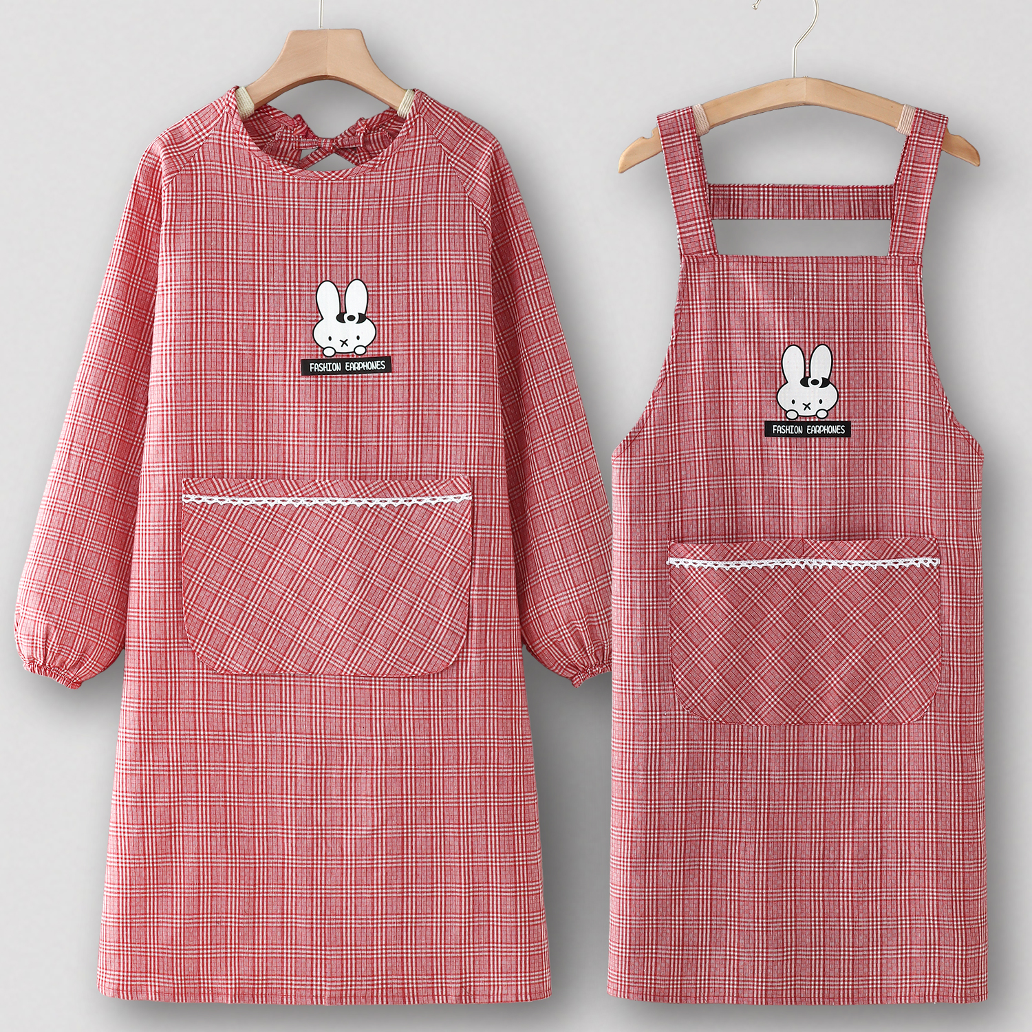 洋气可外穿罩衣女新款夏季围裙