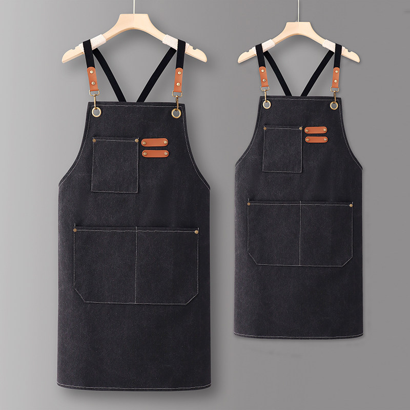 夏天围裙餐饮专用2023新款网红做饭厨房家用工作服女定制logo印字