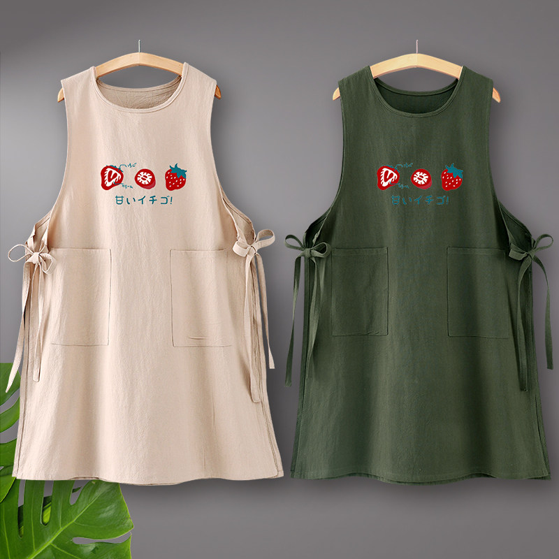 可定制纯棉坎肩式围裙工作服