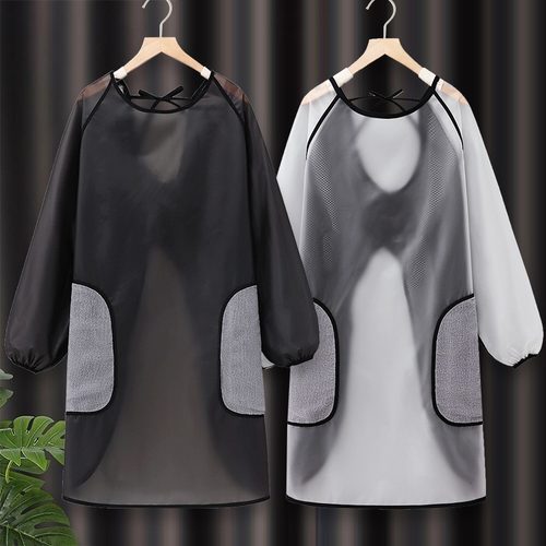 TPU透明防水长袖罩衣围裙