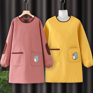 冬季 防水防油餐饮专用工作服 围裙纯棉厨房家用做饭罩衣女新款 长袖