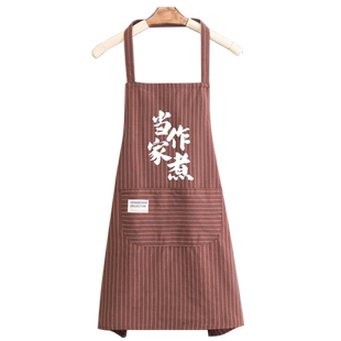 围裙纯棉防油污厨房家用2025新款做饭餐饮专用大人女工作服男简约