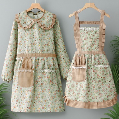 园艺围裙厨房家用公主风工作服