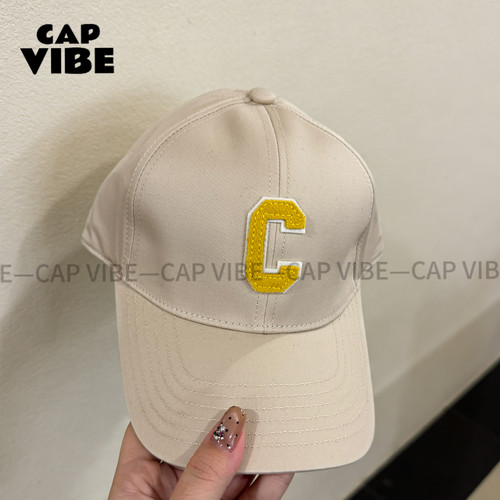 26ss新款超有型显脸小！ce家棕色棒球帽男女同款潮流刺绣鸭舌帽