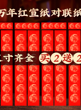 宫燕2025新款蛇年万年红宣纸对联纸手写空白七言龙凤呈祥春节结婚洒金加厚高档春联纸自写福字批专用纸定制