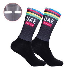 Aero pro反光专业队版男女士气动公路车骑行运动袜中长筒春秋四季