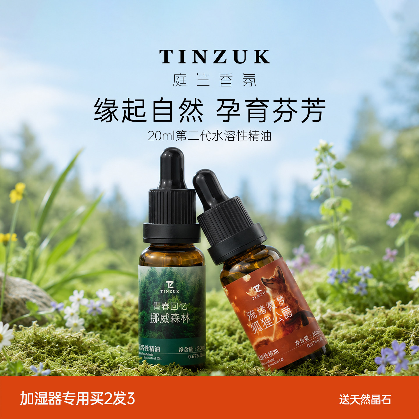 加湿器香薰精油扩香石车载专用水溶性香氛香薰机家用室内持久留香