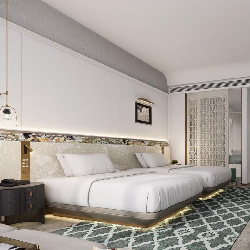 万博雅致酒店满洲窗双床房1晚