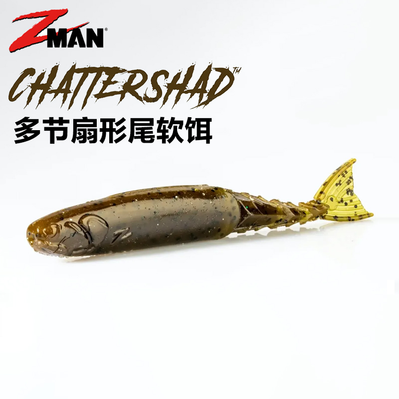 Z-ManCHATTERSHAD多节扇形尾软饵