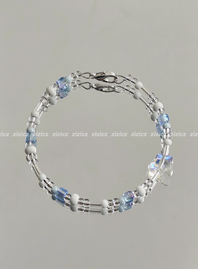 zizicz【幻彩蝴蝶】原创小众全新配色清透蝴蝶米珠女手链串珠饰品