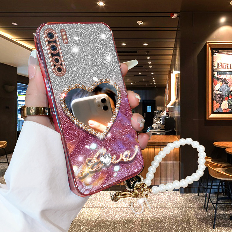 镶钻镜子硅胶OPPO手机壳高档A91