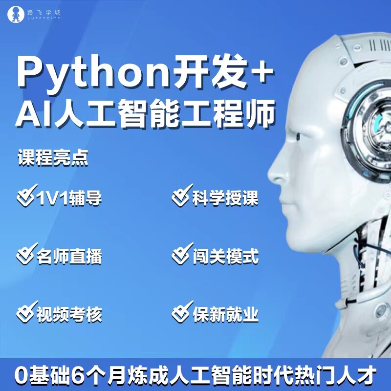 Python全栈开发数据分析AI爬虫教程从入门到就业