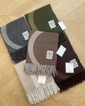 Toteme围巾秋冬经典几何大方巾LOGO标志羊毛羊绒围巾披肩男女同款