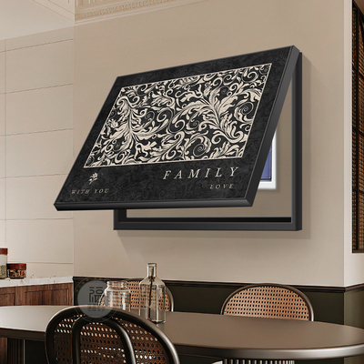 中古风电表箱装饰画高级感客厅餐厅电闸开关电源盒遮挡配电箱挂画