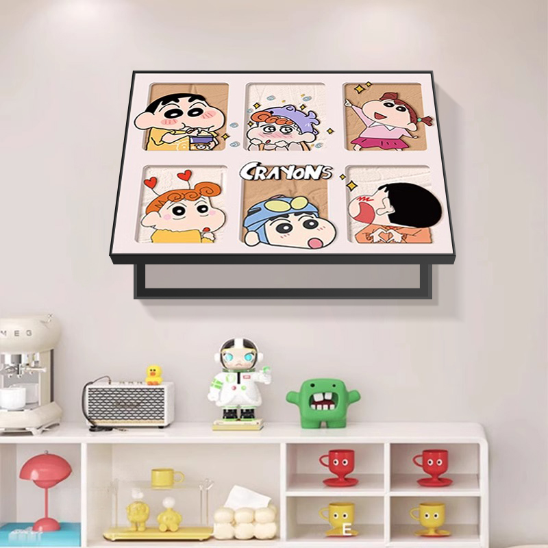 多巴胺蜡笔小新客厅电表箱装饰画