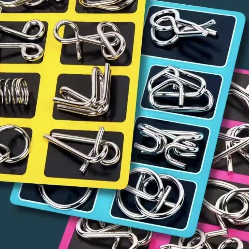 九连环系列金属益智玩具智力扣八件套解环解扣解锁解压礼品