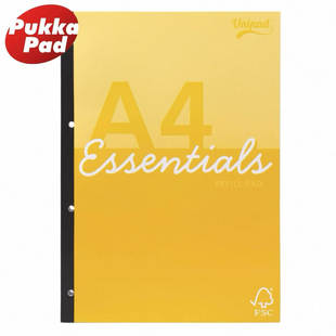 Pukka Pad 侧翻撞色可撕A4 横线加厚薄脆笔记本大学生考研美式拍纸本记事本带孔易撕