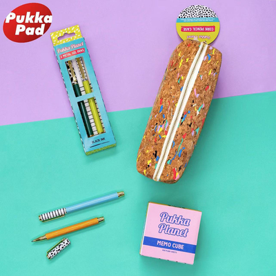 Pukka Pad 软木系列高颜值创意ins美式文具袋大容量男生女生小学生初中生学霸专用拉链收纳简约便携铅笔袋