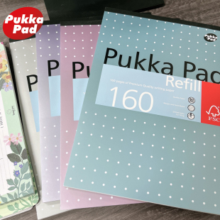 方格 Pukka Pad 上翻高颜值ins风创意可撕A4 拍纸本记事本带孔易撕 横线加厚笔记本网格大学生考研美式