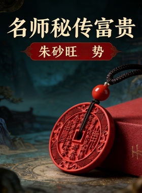 朱砂吊坠平安扣挂件男女通用随身坠红色挂饰本命年坠