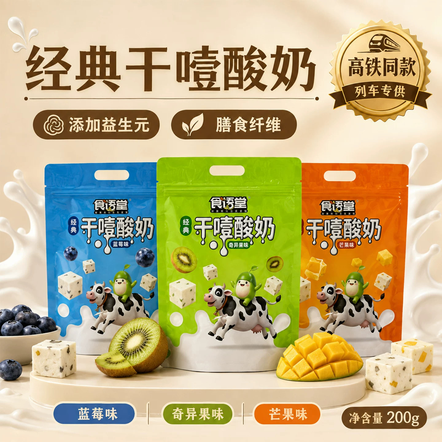 高铁同款食语堂经典干噎酸奶