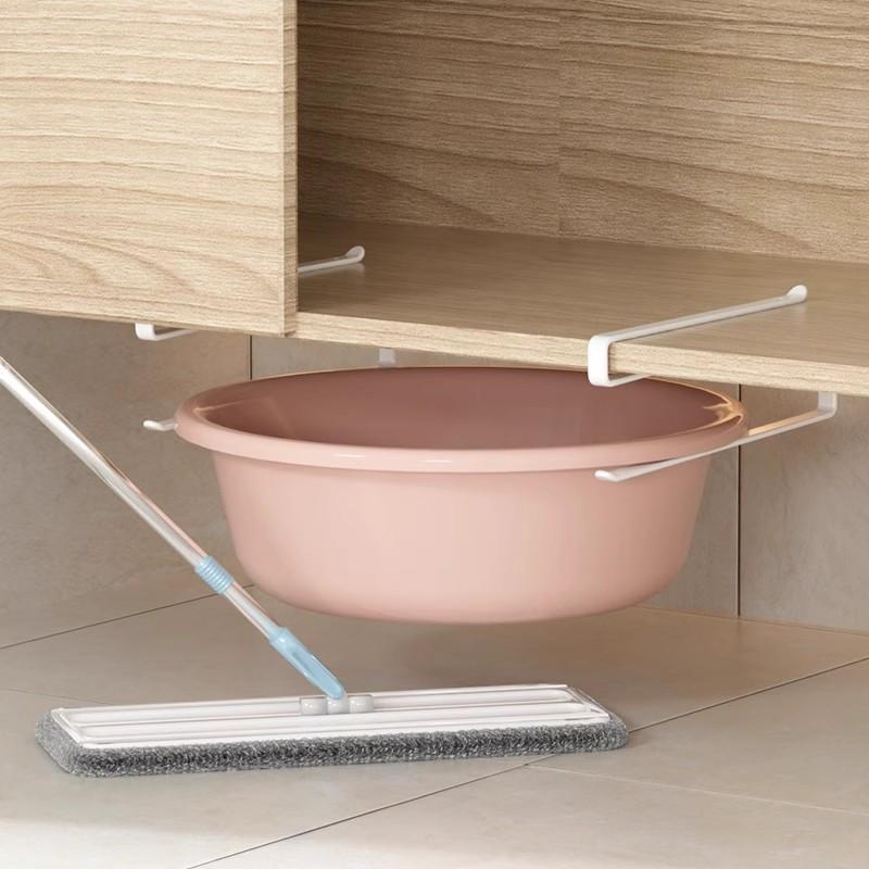 台下脸盆置物架洗手台下脸盆架柜子下面悬挂卫生间免打孔浴室柜下