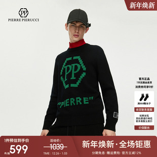 字母大LOGO圆领针织衫 新款 羊毛衣潮 2024秋季 PP意大利轻奢品牌男装