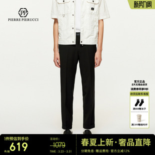 25春夏新款 PIERUCCIPP意大利轻奢男装 休闲西裤 修身 长裤 PIERRE