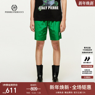 夏季 PIERUCCIPP意大利轻奢男装 新款 简约印花短裤 五分裤 PIERRE