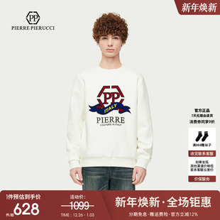 长袖 PP意大利轻奢品牌男装 植绒男士 新款 圆领卫衣大LOGO印花 25秋季