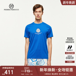 PIERRE 休闲短袖 PIERUCCIPP意大利轻奢男装 新款 T恤潮 2025夏季