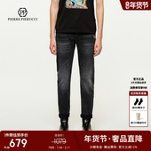 25夏季 新款 复古水洗牛仔裤 PP意大利轻奢男装 字母徽章钢烫设计长裤