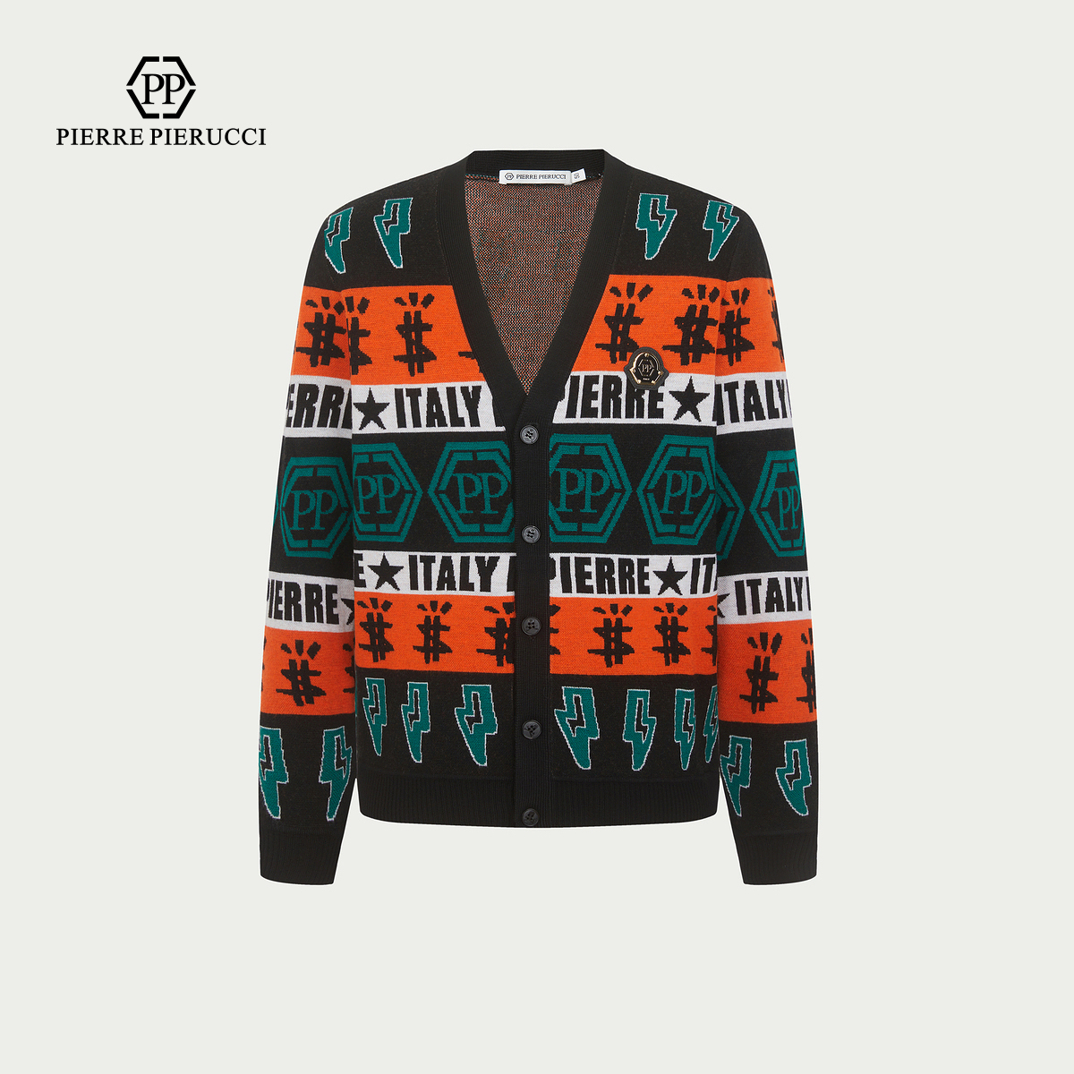 PP PIERRE PIERUCCIPP意大利轻奢男装2025秋冬新款长袖开衫毛衫潮