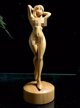 崖柏木雕高跟鞋女摆件 实木雕刻花样年华家居办公装饰工艺礼品