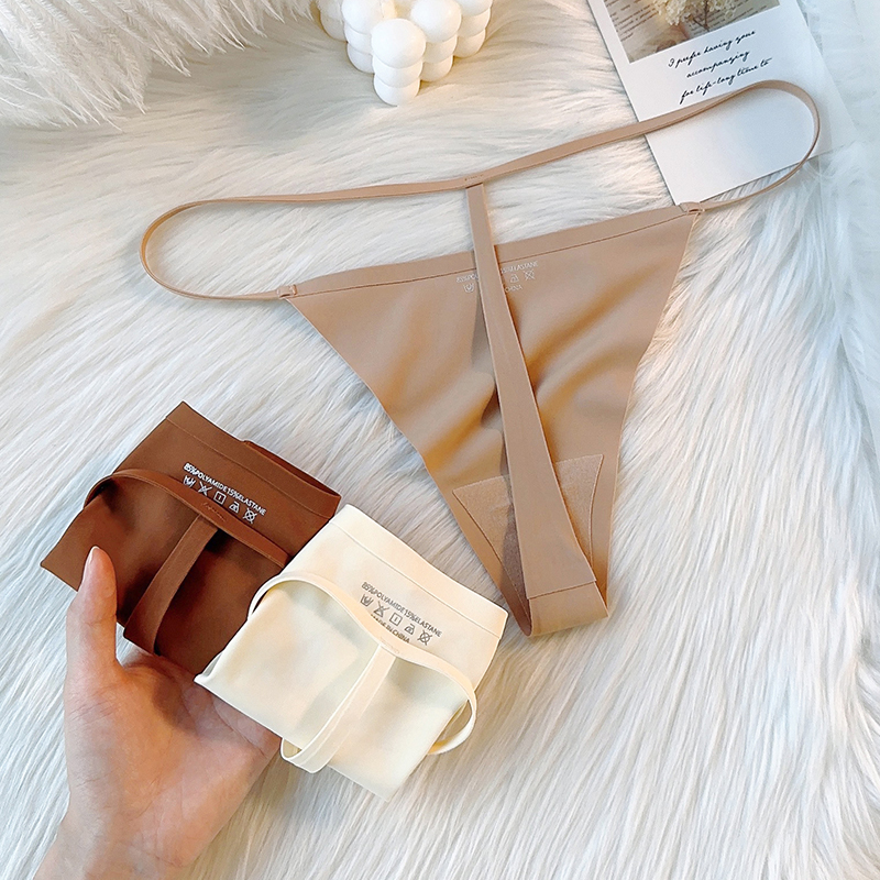 细带t字裤无痕内裤女棉裆性感纯欲2023新款夏季薄款大码三角裤头