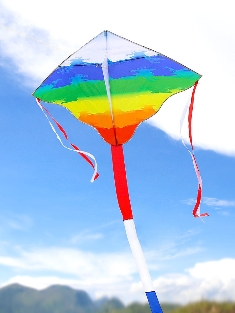 潍坊新款彩虹风筝儿童微风易飞个性网红风筝大型风筝大人专用