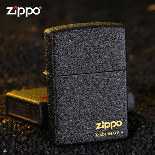 正版zippo打火机236黑裂漆磨砂正品煤油防风可定制刻字男士送礼zp