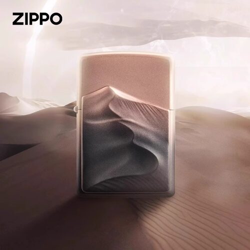 正版zippo打火机原装芝宝沙丘山壑正品煤油防风火机渐变高档送礼