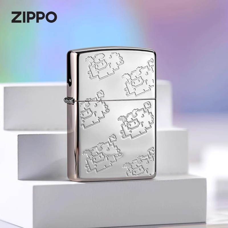 正版zippo打火机官方蚀刻镜面 仿生梦境正品抽象小羊煤油防风送礼