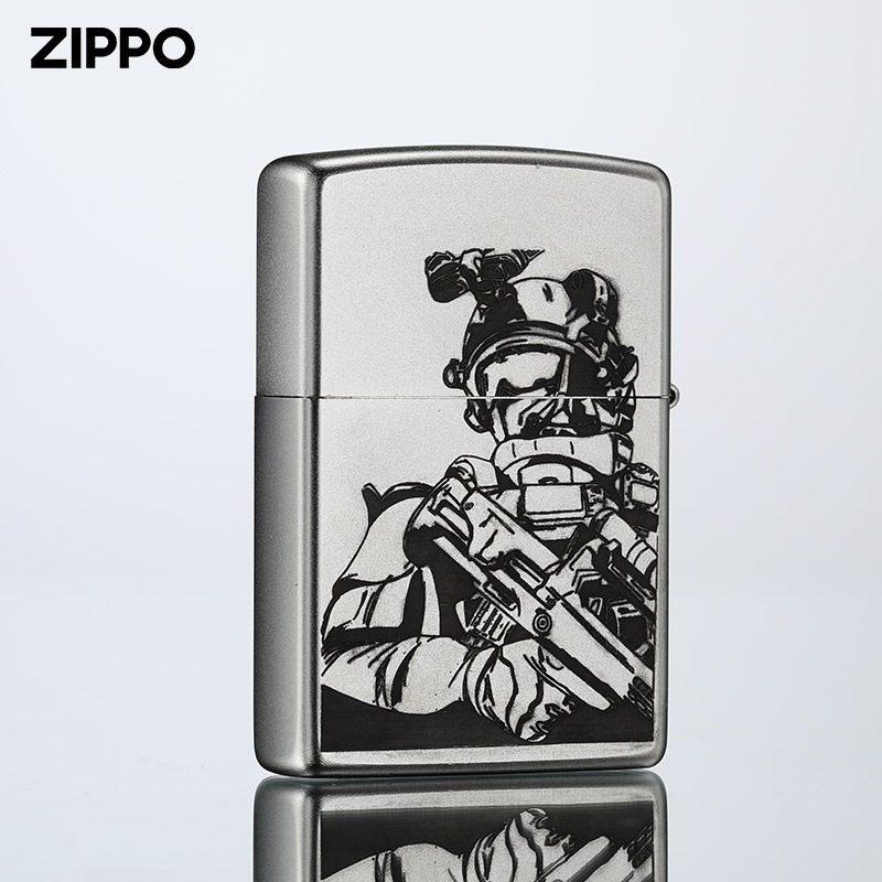 正版Zippo打火机三角洲行动联名威龙红狼煤油防风送礼高档定制