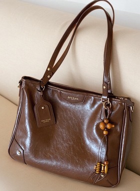 南风Chio2nd 秋暄桂序托特包包女大容量复古质感通勤包单肩斜挎包