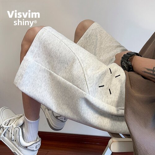 VISVIM SHINY刺绣短裤男士夏季外穿宽松美式潮牌休闲运动五分裤子