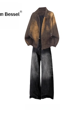 VISVIM BESSEL美式复古潮牌翻领加绒保暖夹克秋冬男宽松百搭外套