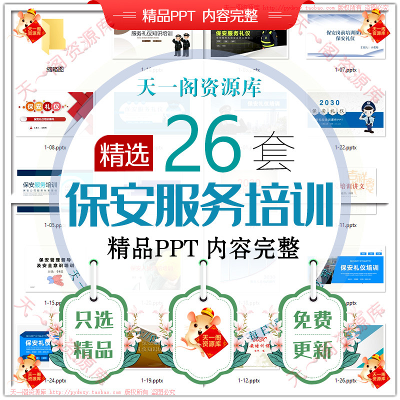 保安服务礼仪培训PPT课件物业设计素材/源文件