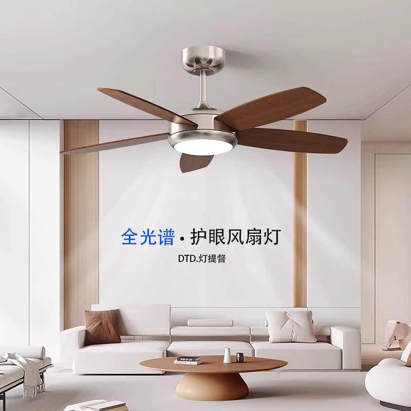 中古美式大风力复古风扇灯吊灯卧室房间风扇一体静音餐厅吊扇灯